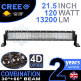 21.5" 4D 120w Cree Combo LED Light Bar