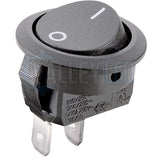On/Off 20mm Black Round Rocker Switch SPST