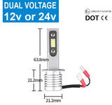 2 x H1 LED Headlight Bulbs - 4000LM