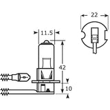 24v H3 70w 460 Limastar Xenon White Halogen Bulbs (PAIR)