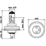 24v H4 75/70w 475 Limastar Xenon White Halogen Bulbs (PAIR)