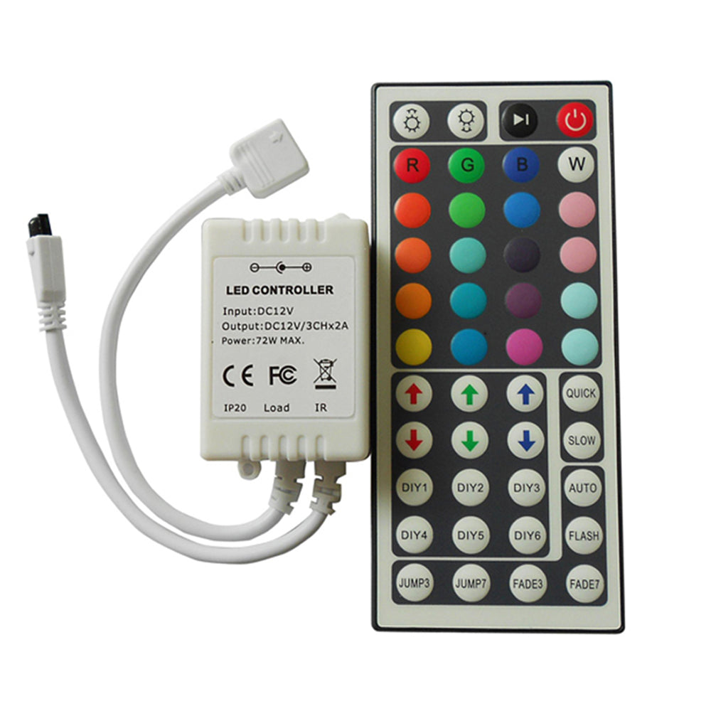 RGB LED Controller with 44 Key RF Remote