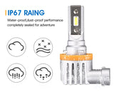2 x H7 LED Headlight Bulbs - 4000LM