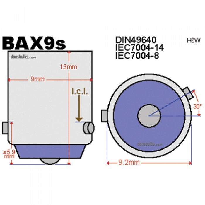 Set Premium BAX9S white canbus H6W 24x 4014 SMD LED (New) • Rideround