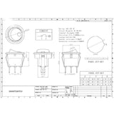 On/Off 20mm Black LED Round Rocker Switch SPST