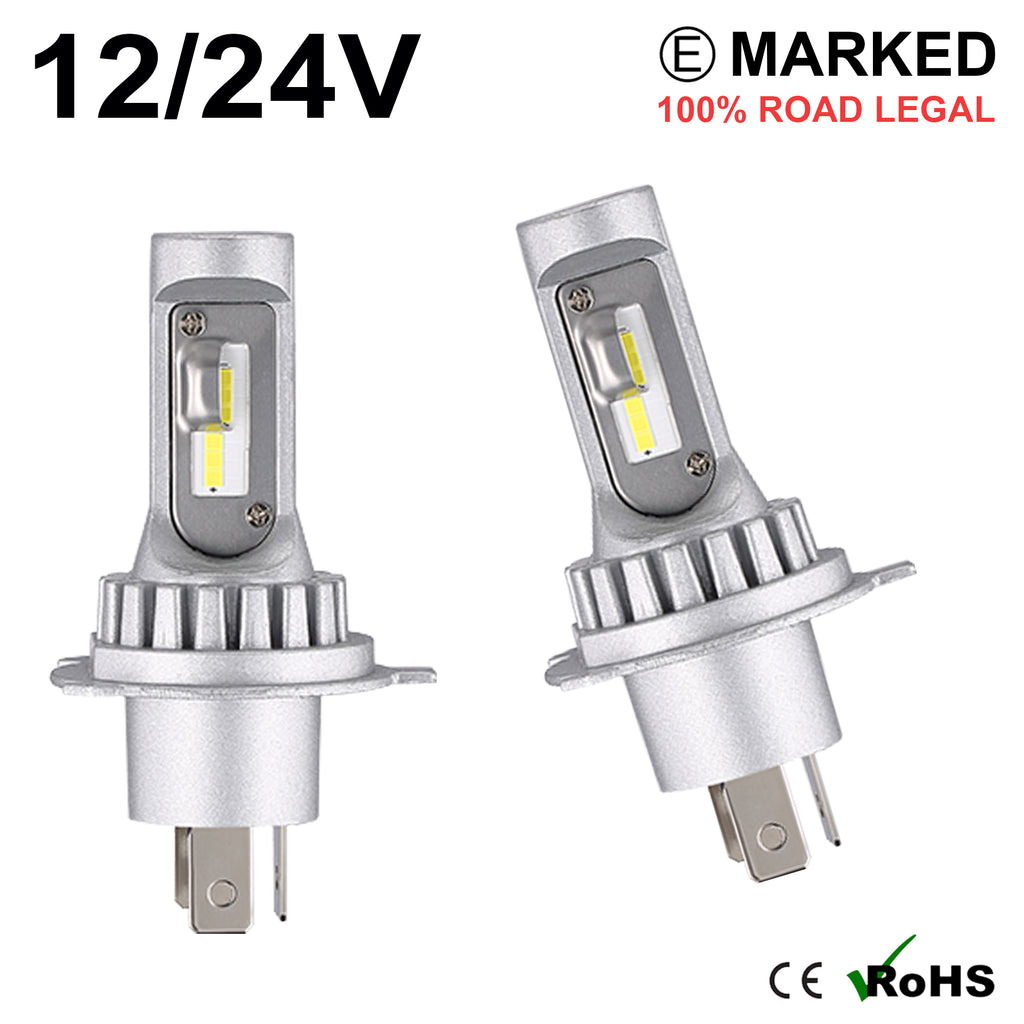 2 x H4 LED Headlight Bulbs - 4000LM – Valley Lighting - Automotive LED, HID