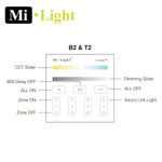 Milight CCT / Dimming 2.4G RF 4 Zone Wall Controller B2