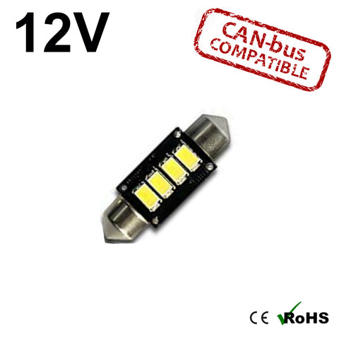 12v 36mm Tripple Board Festoon LED Bulb (canbus)