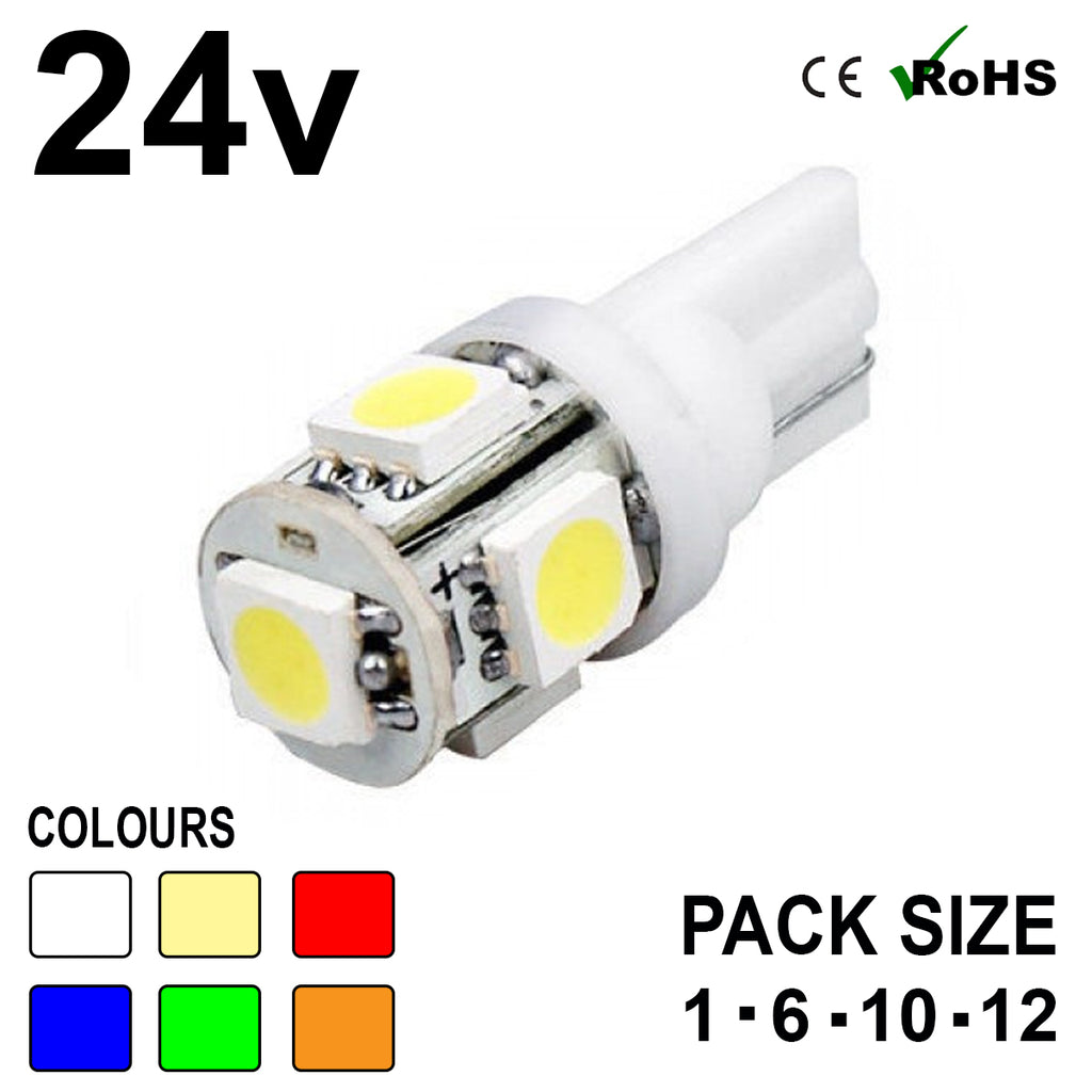Cap Less Led Bulb 24v 507 5 SMD LED Capless Bulb – Valley Lighting - Automotive LED | HID ...